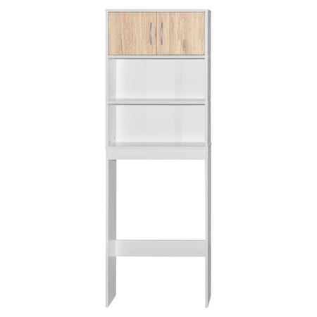 Latestluxury Ace Over-The-Toilet Storage Rack White & Natural Oak LA2818532